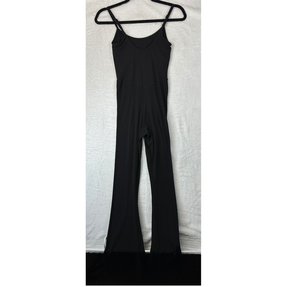 OFFLINE by Aerie Real Me Xtra Jumpsuit Womens XS Black Flare Leg Adjustable
